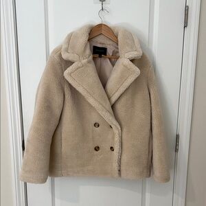 Banana Republic Cream Teddy Jacket